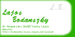 lajos bodanszky business card